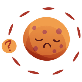 Sad mercury planet clipart