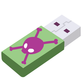 Computer virus injection clipart