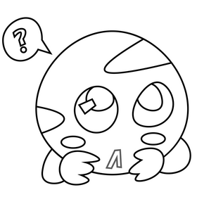 Confused neptune with question mark black and white clipart