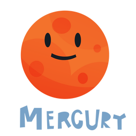 Cute mercury planet clipart