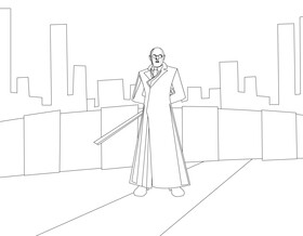 Matrix Morpheus black and white vector