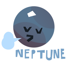 Cartoon neptune drawing clipart