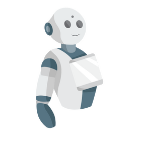 Robot waiter clipart
