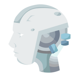 Human robot head clipart