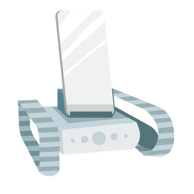 Smartphone assistant robot clipart