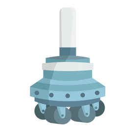 Robot with wheels clipart