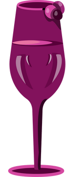 Cartoon glass of red wine clipart