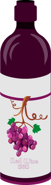Bottle of wine clipart