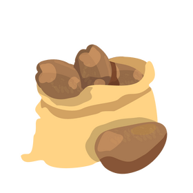 Bagged potatoes clipart