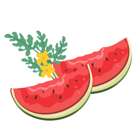 Watermelon slices clipart