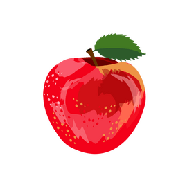 Red apple cartoon clipart