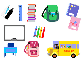 School set vector
