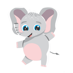 Baby elephant cartoon clipart