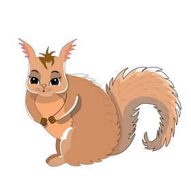 Cartoon baby squirrel clipart
