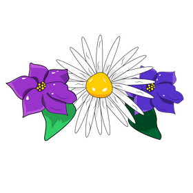 Free daisy and violets clipart