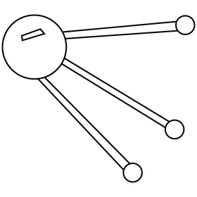 Space satellite black and white clipart