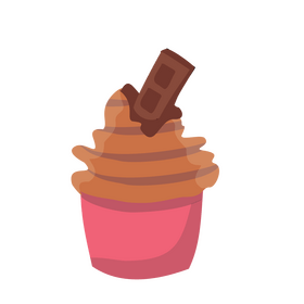 Chocolate cupcake illustration clipart