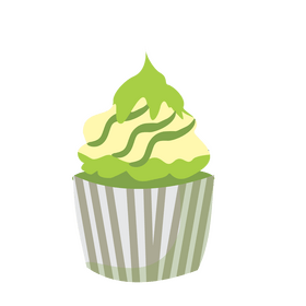 Lemon cupcake cartoon clipart