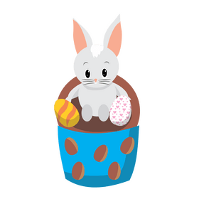 Cartoon bunny cupcake clipart