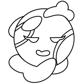 Cute planet illustration black and white clipart