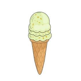 Pistachio ice cream clipart