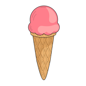 Strawberry ice cream clipart