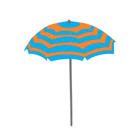 Beach sunshade umbrella clipart
