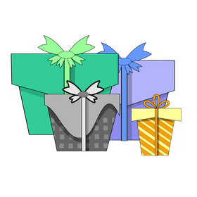 Gift boxes illustration clipart