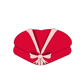 Heart shaped red gift box clipart