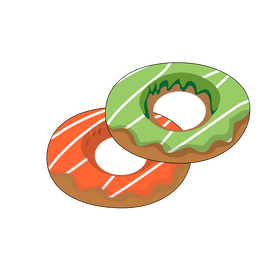 Orange and lemon donuts clipart
