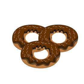 Chocolate donuts drawing clipart