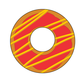 Cartoon apple donuts clipart