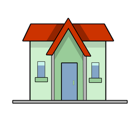 Cartoon green house clipart