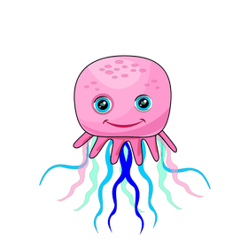 Jellyfish cartoon clipart