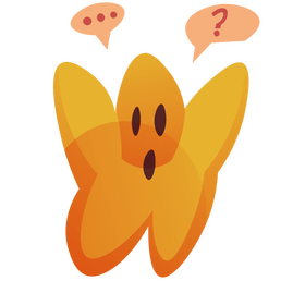 Star confused emoji clipart