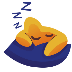Sleeping star emoji cartoon clipart