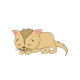 Free cat sleeping clipart