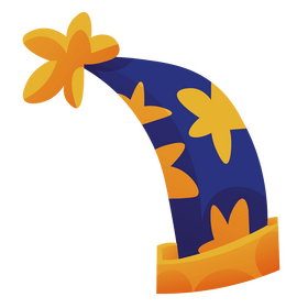 Cartoon hat with stars clipart