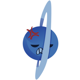 Cartoon angry uranus clipart