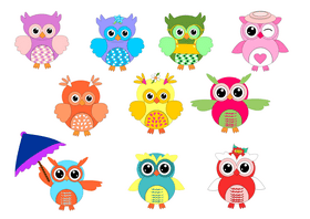 Owls vector