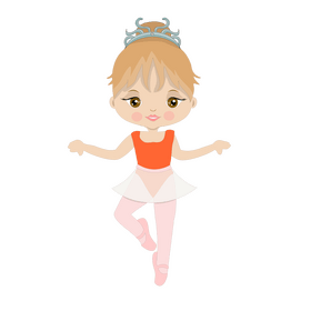 Dancing blonde ballerina clipart