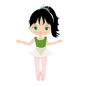Ballerina dancing illustration clipart
