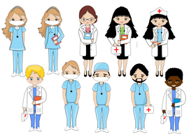 Cartoon doctors vector