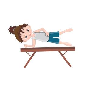 Girl doing gymnastics illustration clipart