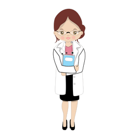 Female doctor wearing glasses clipart