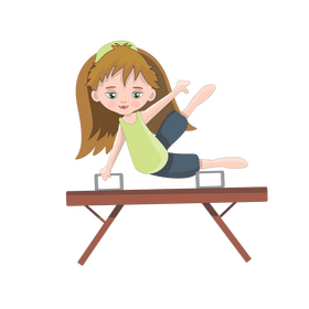 Female gymnast clipart