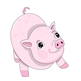 Baby piglet clipart