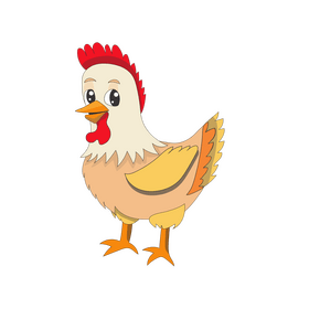 Cartoon chicken clipart