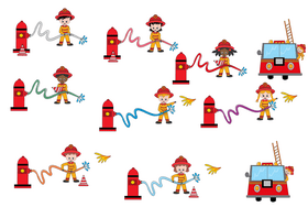 Firefighters vector