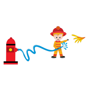 Firefighter illustration clipart